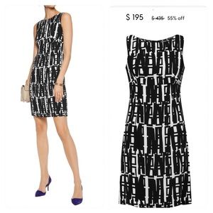 MILLY Printed crepe mini dress